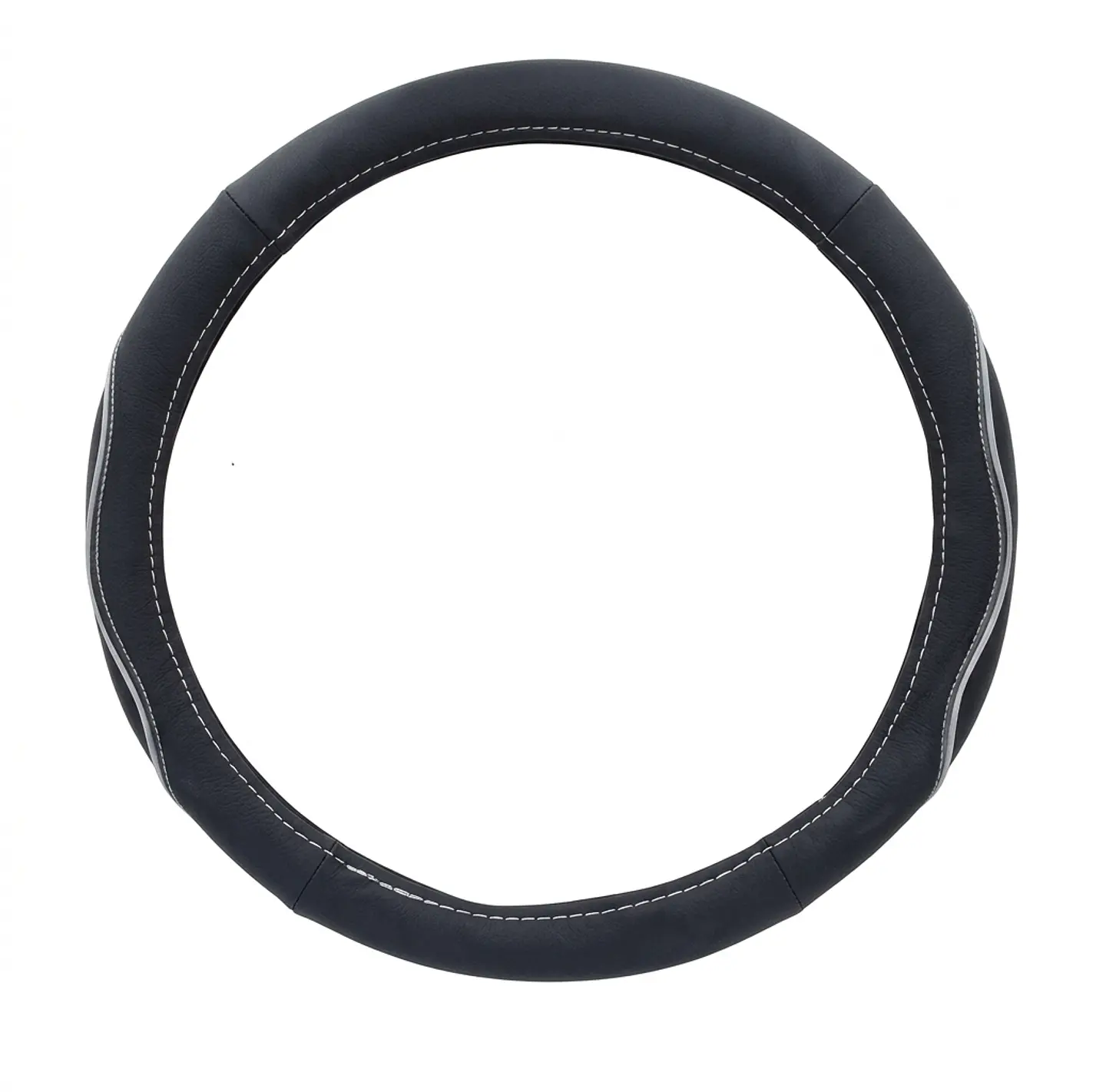 Funda Cubre Volante 06 Universal 38 Cm Negro Y Gris 2