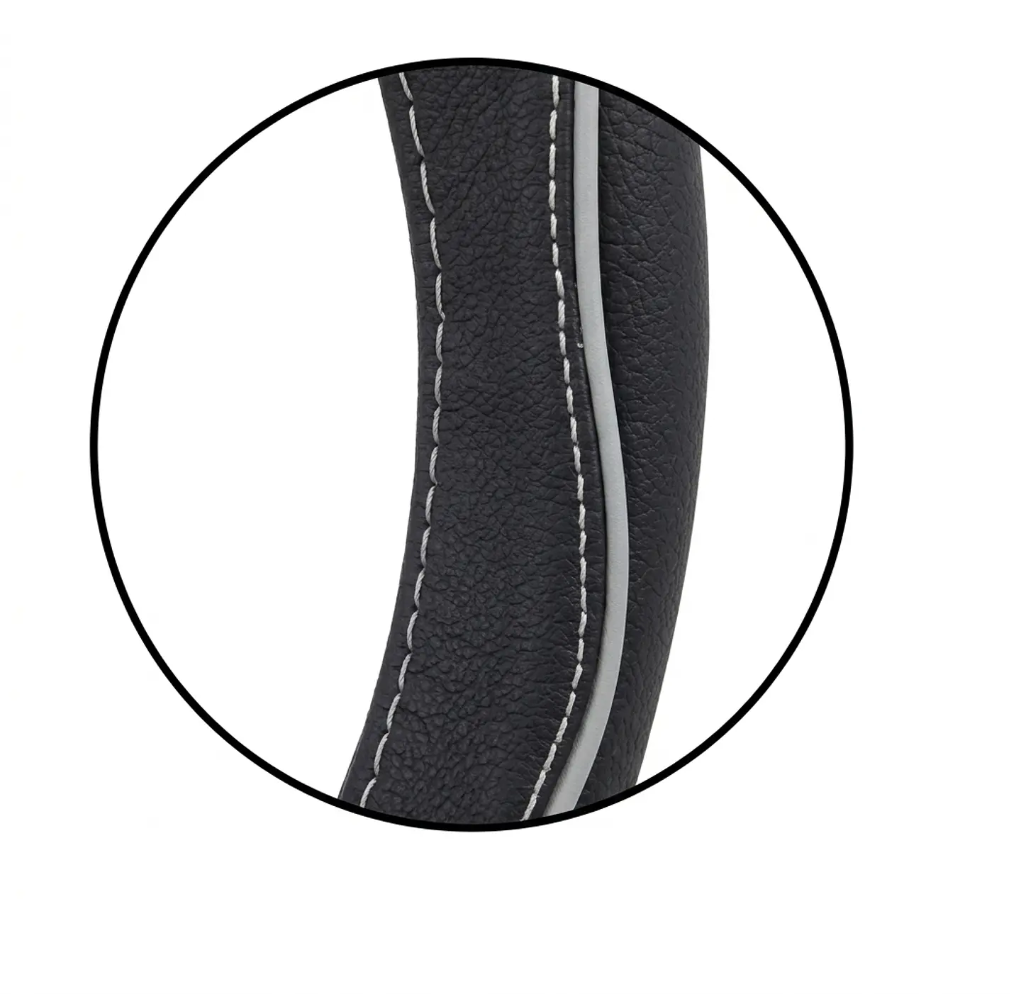 Funda Cubre Volante 06 Universal 38 Cm Negro Y Gris 3