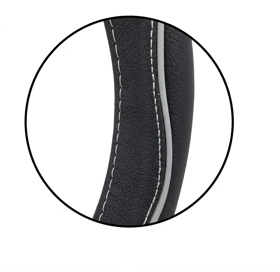 Funda Cubre Volante 06 Universal 38 Cm Negro Y Gris 3