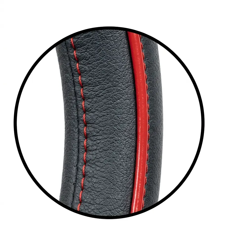 Funda Cubre Volante 12 Universal 38 Cm Negro Y Rojo 3