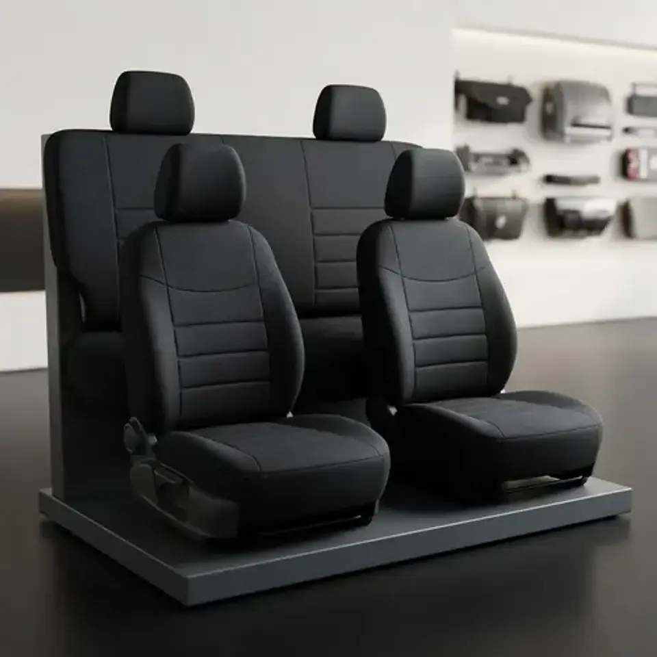 Juego De Fundas Cubre Asientos Para Auto Negras 11 Piezas 1