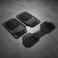 Piso De Goma Auto Universal Negro 3 Piezas Camello - Miniatura 2