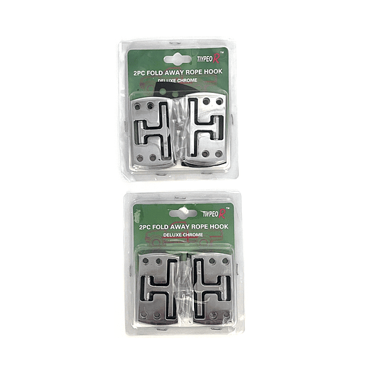 Set Ganchos Amarre Cromado Modelo Invisible/Abatible Universal Camioneta 4x4 Pickup Doble Cabina