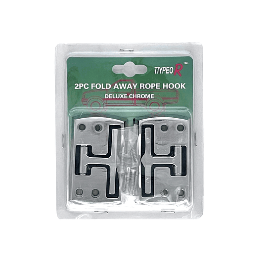 Set Ganchos Amarre Cromado Modelo Invisible/Abatible Universal Camioneta 4x4 Pickup Doble Cabina