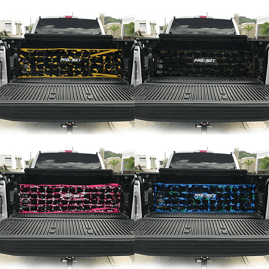 Malla Red Deportiva Trasera Para Portalón Marca Pronet Universal Camionetas Doble Cabina Pickup 4x4