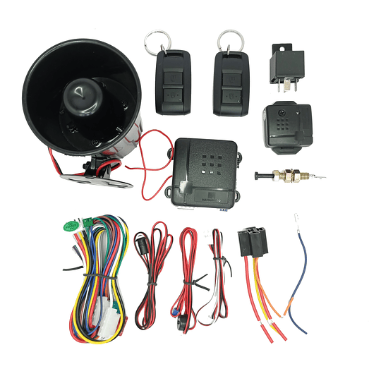 Kit Sistema Alarma Auto Código Variable Antirrobo Antiasalto Corta Corriente Función APP Bluetooth