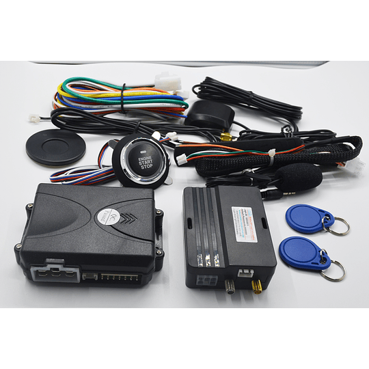 Alarma Inteligente Auto C/Botón Start Stop Bloqueo RFID Rastreo GPS 4g Aplicación Móvil Bluetooth