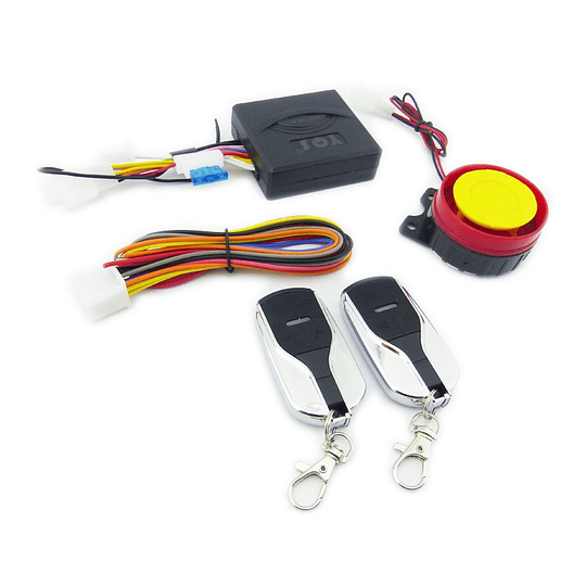 Sistema Seguridad Alarma Básica Económica Univ Moto 12V Con Encendido a Distancia Y Corta Corriente