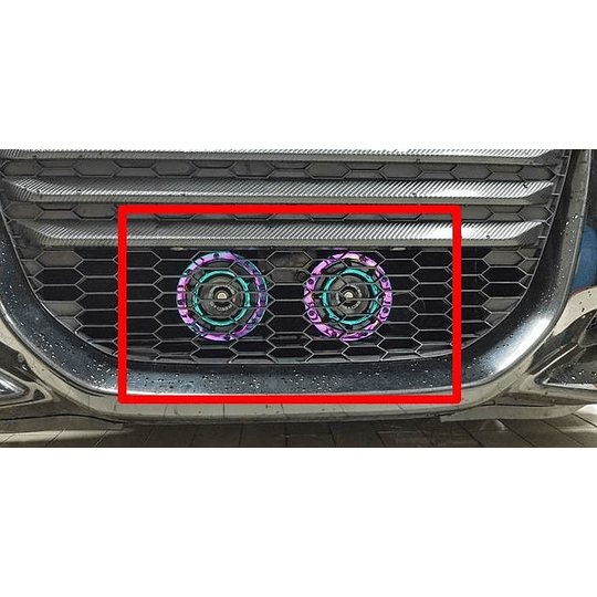 Par Claxon Bocina Pito Redonda Tipo Hella Negro Rojo Cromado Azul Tornasol Universal Auto Moto 12V