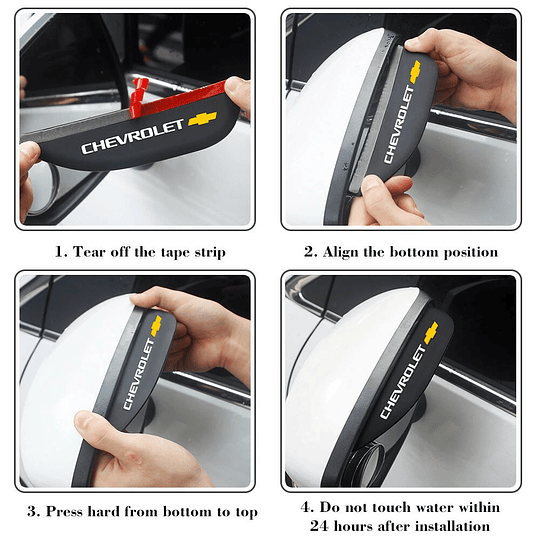 Viseras Aleta Goma Pestaña Bota Agua Lluvia Espejo Retrovisor Lateral Universal Auto (Elige Tu Marca)