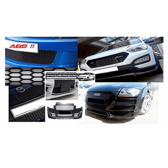 Máscara Rejilla Panal Malla Plástico ABS Tipo Audi Bmw Parachoque Parrilla Frontal Racing