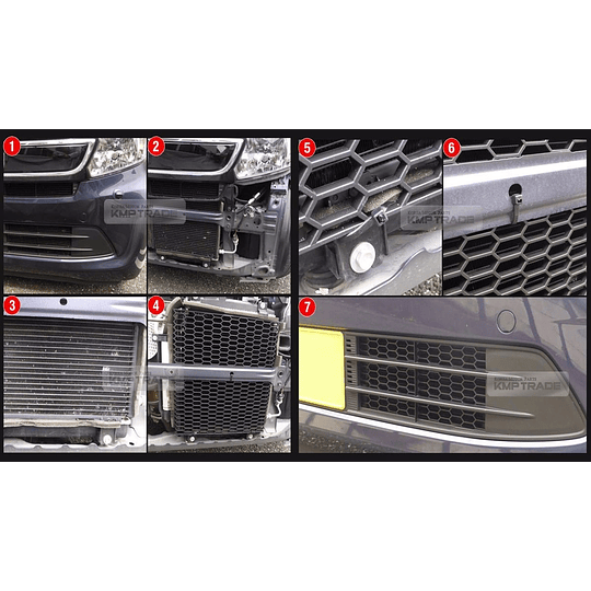 Máscara Rejilla Panal Malla Plástico ABS Tipo Audi Bmw Parachoque Parrilla Frontal Racing