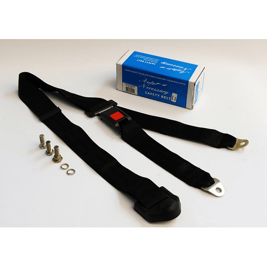 Cinturón De Seguridad Estándar 3 Puntas Universal Auto (Ajuste Manual, NO se Retrae al Desabrocharse)