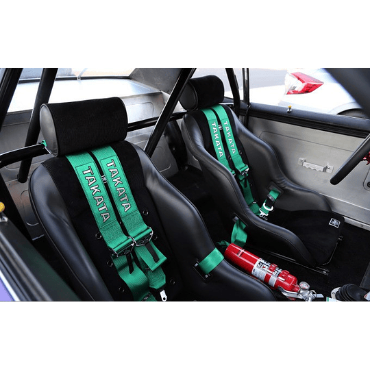 Cinturón Seguridad Deportivo 4 Puntas Para Auto Con Butaca de Carreras Competiciones Tuning Racing