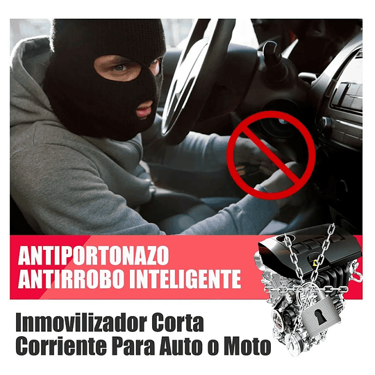 Inmovilizador De Presencia Corta Corriente Anti Portonazo Asalto Encerrona Bloqueo Automático Motor