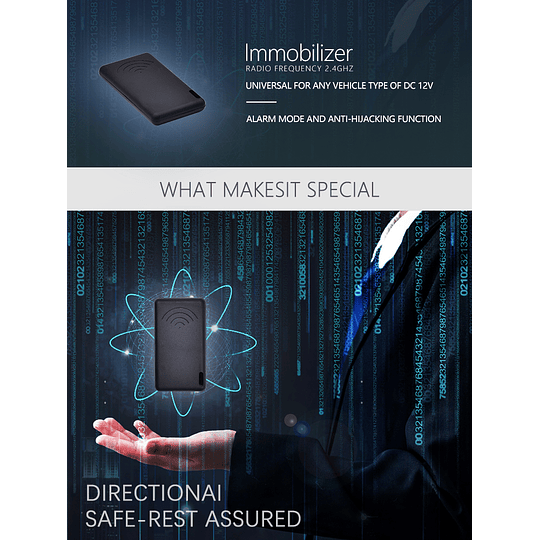 Inmovilizador De Presencia Corta Corriente Anti Portonazo Asalto Encerrona Bloqueo Automático Motor