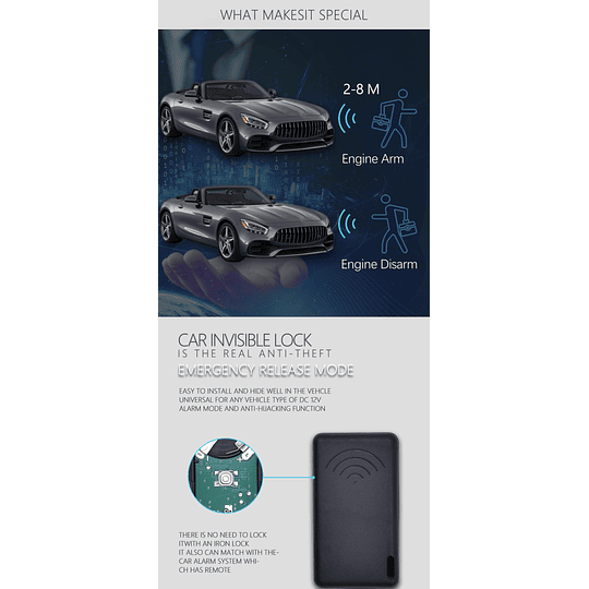 Inmovilizador De Presencia Corta Corriente Anti Portonazo Asalto Encerrona Bloqueo Automático Motor