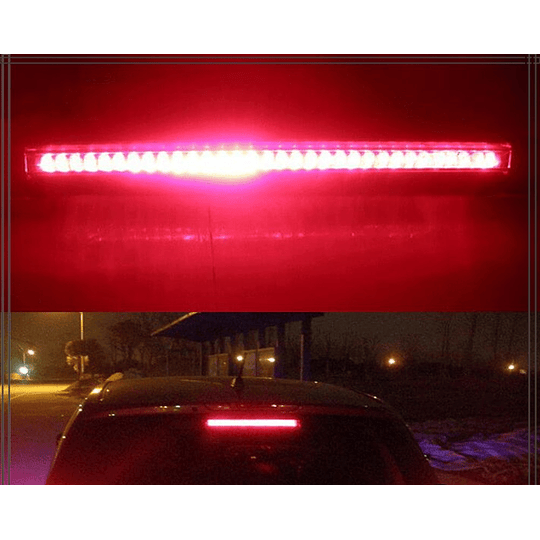 Tercera Luz De Freno Roja Para Alerón o Luneta Vidrio Trasero Universal Auto (24/32/40/48/56/60 LED)