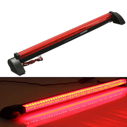 Tercera Luz De Freno Roja Para Alerón o Luneta Vidrio Trasero Universal Auto (24/32/40/48/56/60 LED)