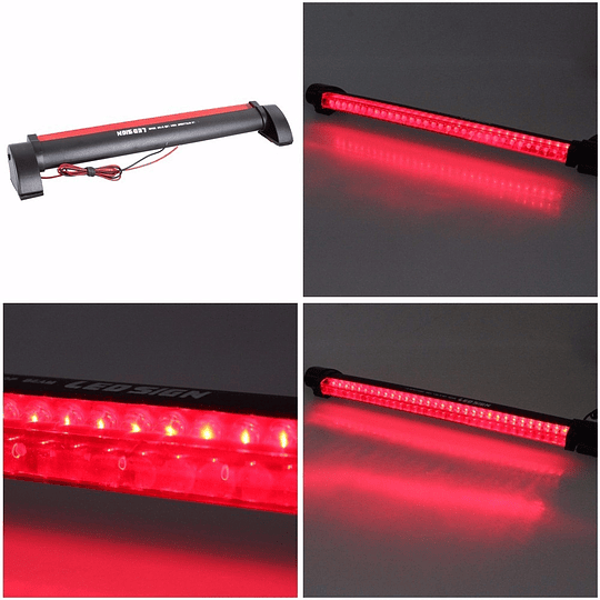Tercera Luz De Freno Roja Para Alerón o Luneta Vidrio Trasero Universal Auto (24/32/40/48/56/60 LED)