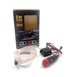 Cable Hilo Decorativo Flexible Luz Led Neón De 2 Metros Para Interior Tablero Y Puertas Univ Auto 12V - BLANCO 