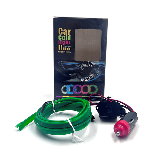 Cable Hilo Decorativo Flexible Luz Led Neón De 2 Metros Para Interior Tablero Y Puertas Univ Auto 12V