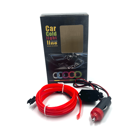 Cable Hilo Decorativo Flexible Luz Led Neón De 2 Metros Para Interior Tablero Y Puertas Univ Auto 12V
