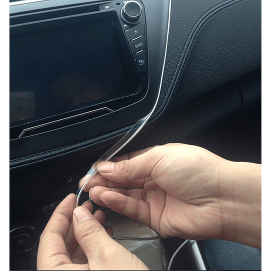 Cable Hilo Decorativo Flexible Luz Led Neón De 2 Metros Para Interior Tablero Y Puertas Univ Auto 12V