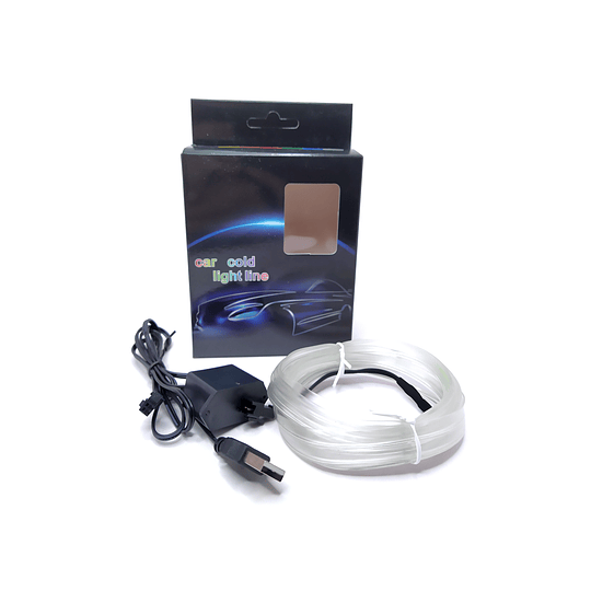 Cable Hilo Decorativo Flexible Luz Led Neón De 3 Metros Para Interior Tablero Y Puertas Univ Auto 12V
