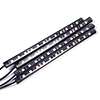 Set X4 Tiras De 12 Led RGB (22cm) Interior Piso Auto 12V Control Remoto Iluminación Nocturna Rítmica