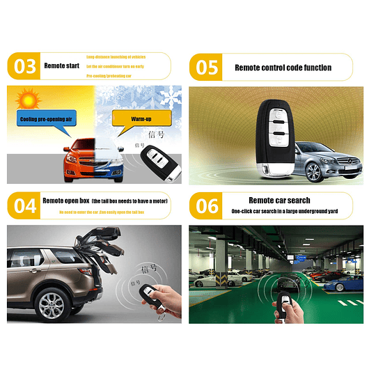 Botón Start Stop + Control Remoto PKE Con Encendido Y Apagado Remoto A Distancia Sin Llave Univ Auto