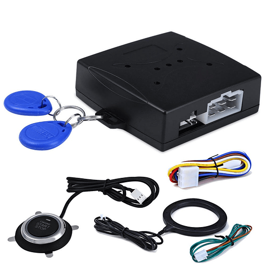 Botón Chapa Partida START STOP Encendido Apagado Sin Llave Univ Auto Con Bloqueo Sensor Chip RFID