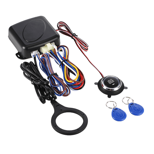 Botón Chapa Partida START STOP Encendido Apagado Sin Llave Univ Auto Con Bloqueo Sensor Chip RFID