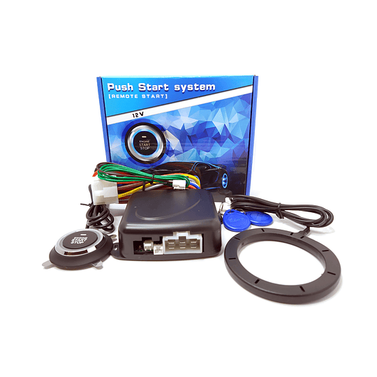 Botón Chapa Partida START STOP Encendido Apagado Sin Llave Univ Auto Con Bloqueo Sensor Chip RFID