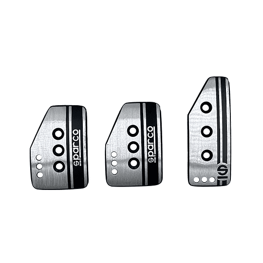 Set Pedales Aluminio Tuning Deportivo Sparco Modelo Settanta Universal Auto Transmisión Mecánica