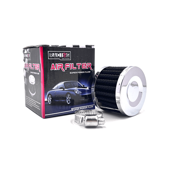 Mini Filtro Aire Colores Tuning Alto Flujo Respiradero Y/O Manguera Retorno Universal Auto Racing