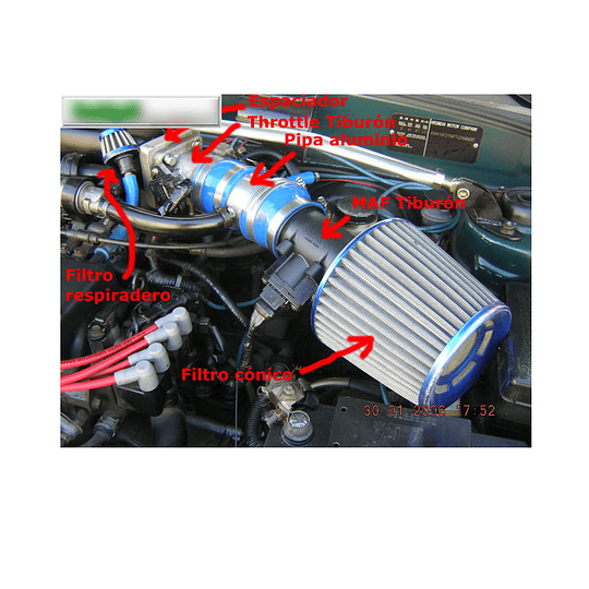 Filtro Aire Biconico Colores Tuning 3 Pulgadas Universal Auto Alto Flujo Racing (Mejora Sonido +HP)