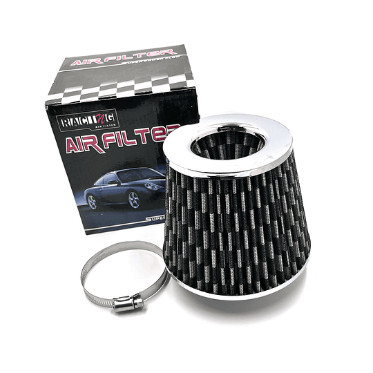 Filtro Aire Biconico Colores Tuning 3 Pulgadas Universal Auto Alto Flujo Racing (Mejora Sonido +HP)