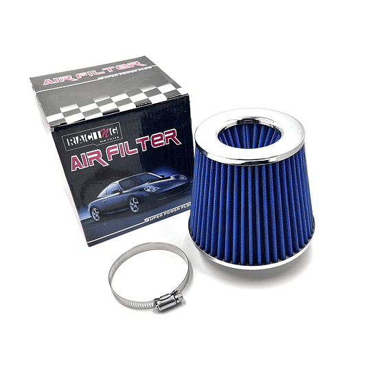 Filtro Aire Biconico Colores Tuning 3 Pulgadas Universal Auto Alto Flujo Racing (Mejora Sonido +HP)