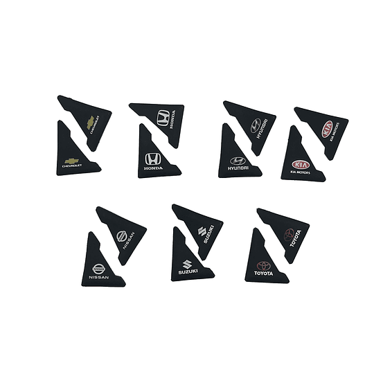 Set X2 Protectores Goma Tope De Borde Punta Esquina Puerta Anticolisión Golpe Rayones Univ Auto