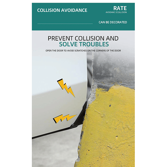 Set X2 Protectores Goma Tope De Borde Punta Esquina Puerta Anticolisión Golpe Rayones Univ Auto