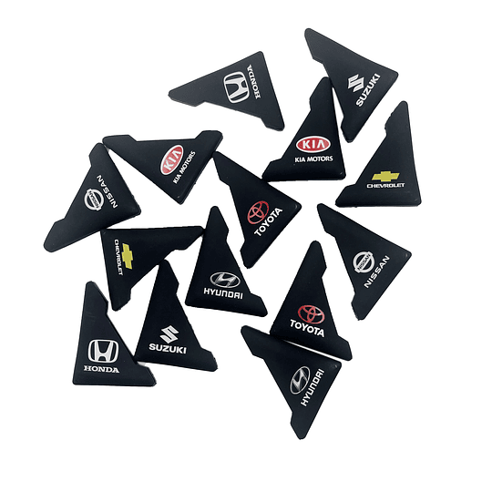 Set X2 Protectores Goma Tope De Borde Punta Esquina Puerta Anticolisión Golpe Rayones Univ Auto