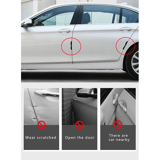 Pack X4 Protectores Goma Tope Puerta Anticolisión Rayones Golpe Universal Para Todo Tipo De Auto