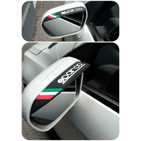 Viseras Aleta Goma Pestaña Bota Agua Lluvia Espejo Retrovisor Lateral Universal Auto (Elige Tu Modelo)