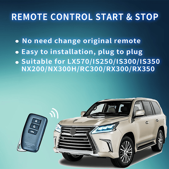 Modulo Start/Stop Encendido/Apagado Plug And Play Canbus TOYOTA LEXUS Arranque Remoto A Distancia