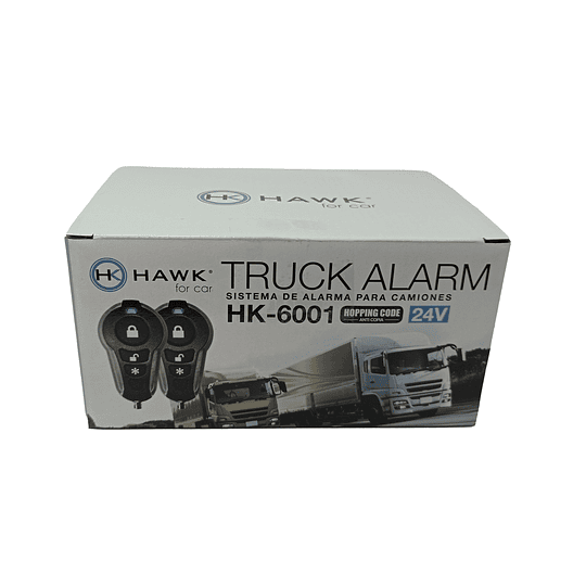 Kit Sistema Seguridad Alarma Para Camiones 24v Control Código Variable Y Corta Corriente Antiasalto