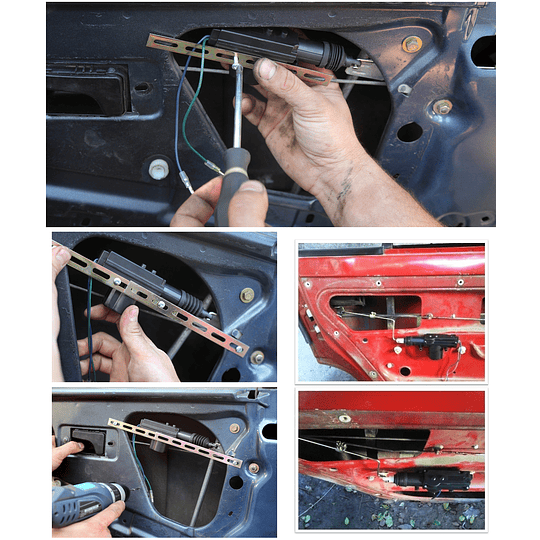 Kit X2 Motores Bloqueo Cierre Centralizado 2 Puertas Universal Para Camiones 24V (Modelo Básico)