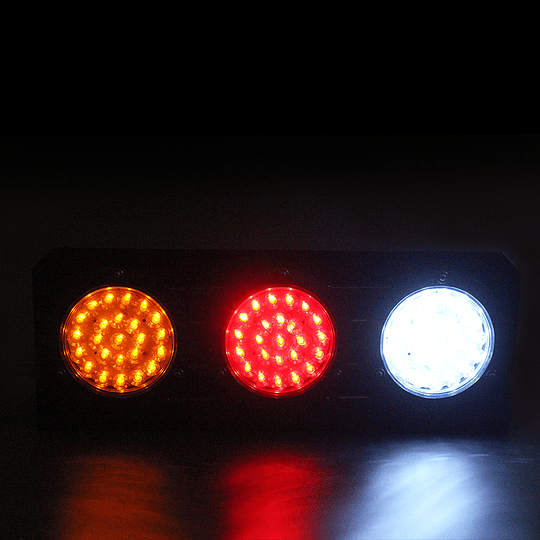 Señalizador Focos Tipo Rampla Luz Led Trasero Con Base Metálica Camiones Remolque Tráiler Univ 12V-24V