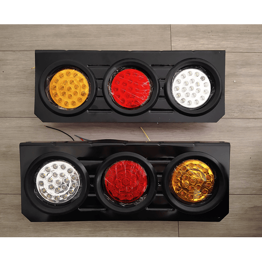 Señalizador Focos Tipo Rampla Luz Led Trasero Con Base Metálica Camiones Remolque Tráiler Univ 12V-24V