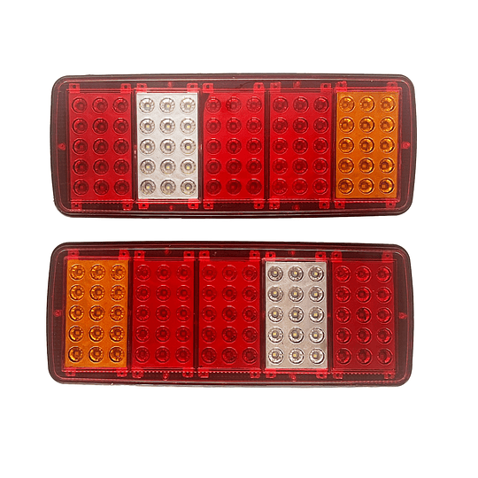 Set X2 Focos Trasero 75 LED Señalizadores Camión Tráiler Remolque Univ Auto Arrastre 12V Y 24V